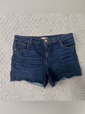 Kut from the Kloth Dark Blue Denim Cutoff Shorts